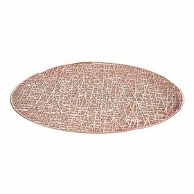 Table Mat Kinvara Pink Plastic Ø 38 cm (12 Units)