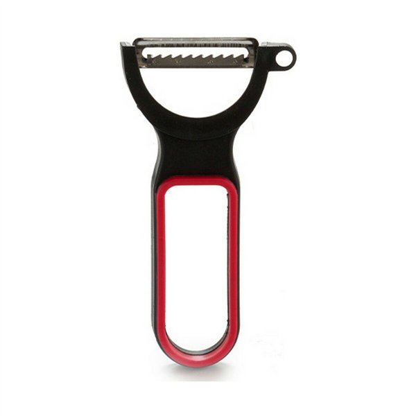 Peeler Kinvara Black Red Steel Natural rubber polypropylene 11 x 17,5 x 4,5 cm Set (12 Units)