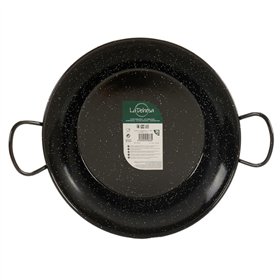 Paella Pan La Dehesa Black Enamelled Steel Ø 36 cm 48 x 13 x 8 cm 48 x 9,5 x 36 cm (4 Units)