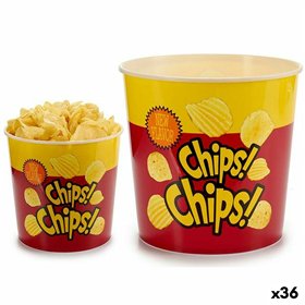 Snack Bowl Leknes polypropylene Printed Fried Potatoes (chips) 5 L 21,5 x 20 x 21,5 cm (36 Units)