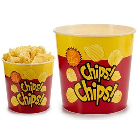 Snack Bowl Leknes polypropylene Printed Fried Potatoes (chips) 5 L 21,5 x 20 x 21,5 cm (36 Units)