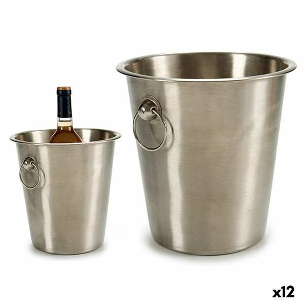 Ice Bucket Kinvara Silver Stainless steel 4,5 L 22 x 21 x 22 cm (12 Units)