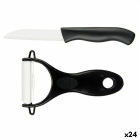 Vegetables Cutter and Peeler Kinvara White Black Ceramic polypropylene ABS 14 x 23 x 2 cm (24 Units)