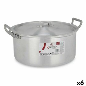 Casserole with lid Kinvara Silver 6,5 L 35 x 16 x 28 cm (6 Units)