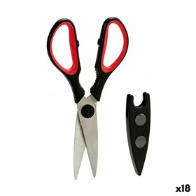 Kitchen Scissors Kinvara Black Red Steel Natural rubber polypropylene 21 x 8 x 1 cm 16 x 27,5 x 1,5 cm Kitchen (18 Units)