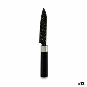 Peeler Knife Kinvara Black Stainless steel Plastic 2,5 x 20,5 x 1,7 cm 20,5 x 1,7 x 2,5 cm Marble (12 Units)