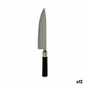 Kitchen Knife Kinvara Black Silver Stainless steel Plastic 5 x 33,5 x 2,3 cm 33,5 x 2 x 5 cm (12 Units)