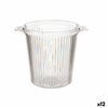 Ice Bucket Leknes Transparent polystyrene Stripes 16,5 x 17 x 21 cm (12 Units)