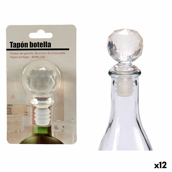 Airtight bottle cap Kinvara Transparent 3,5 x 14,5 x 8,5 cm Ball (12 Units)
