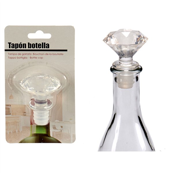 Airtight bottle cap Kinvara Transparent 4,5 x 14,5 x 8,5 cm Diamond (12 Units)