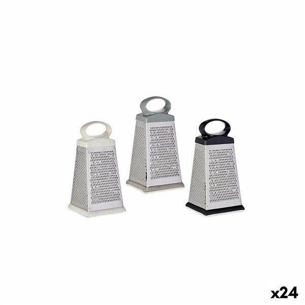 Grater Kinvara White Black Grey Silver Rubber Stainless steel Plastic 11,5 x 22,5 x 10 cm (24 Units)