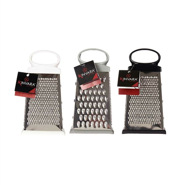 Grater Kinvara White Black Grey Silver Rubber Stainless steel Plastic 11,5 x 22,5 x 10 cm (24 Units)