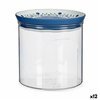 Tin Stefanplast Tosca Blue Plastic 700 ml 11,7 x 11 x 11,7 cm Hermetic (12 Units)