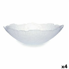 Salad Bowl Vivalto Infinity Transparent Crystal 31 x 8,3 x 31 cm (4 Units)