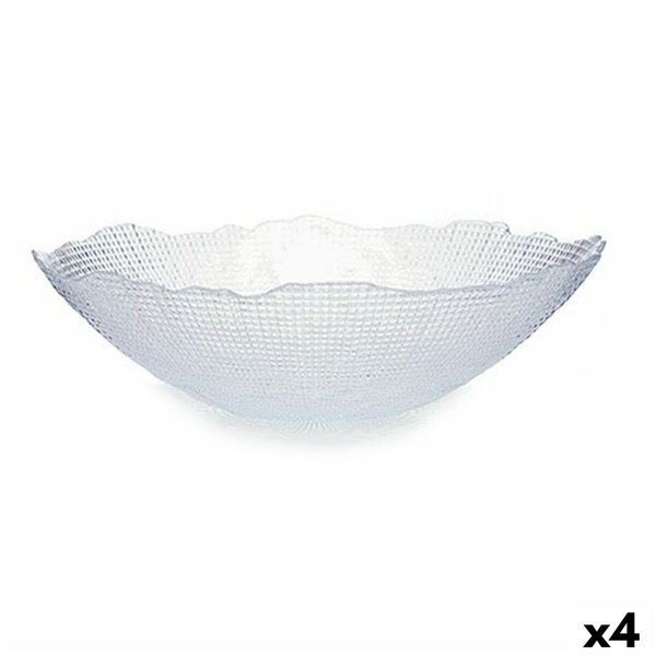 Salad Bowl Vivalto Infinity Transparent Crystal 31 x 8,3 x 31 cm (4 Units)