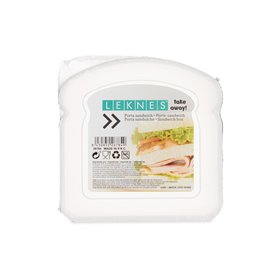 Sandwich Box Leknes Transparent polypropylene Plastic 410 ml (24 Units)