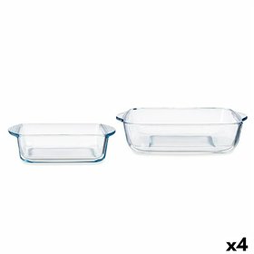 Set of Kitchen Dishes Pasabahce Borcam Squared 1040 ml 25,5 x 6 x 22 cm (4 Units)