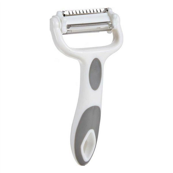 Peeler Kinvara White Grey Stainless steel polypropylene TPR 12 x 3 x 22 cm 3-in-1 (12 Units)