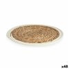 Table Mat Gift Decor White Natural Natural Fibre 30 x 1 x 30 cm (48 Units)