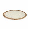 Table Mat Gift Decor White Natural Natural Fibre 30 x 1 x 30 cm (48 Units)