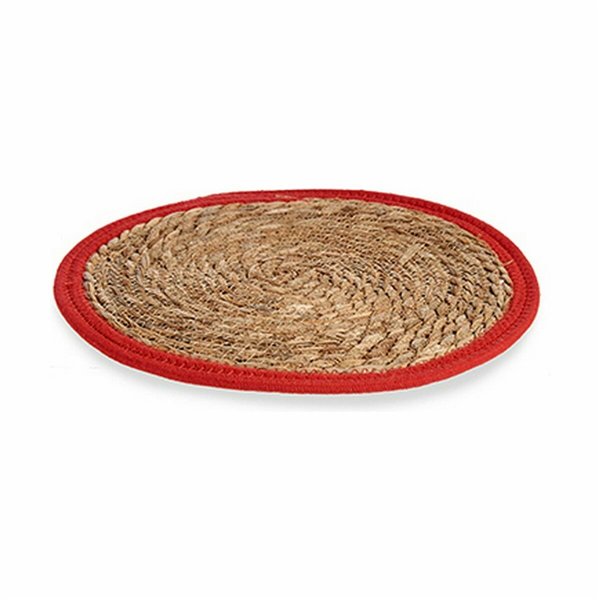 Table Mat Gift Decor Red Natural Natural Fibre 35 x 1 x 35 cm (48 Units)