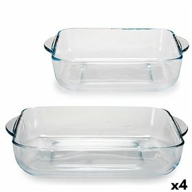Set of Kitchen Dishes Pasabahce Borcam Squared 1,95 L (4 Units)