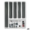 Cutlery Organiser Kinvara Grey Transparent Silicone Plastic TPR Recycled plastic 32,3 x 4,5 x 40 cm (12 Units)