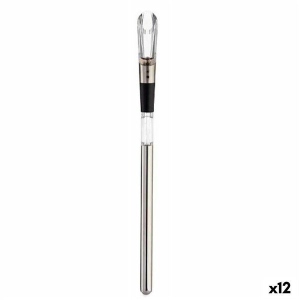 Wine Decanter Kinvara White Black Transparent Steel Stainless steel TPE Plastic 3-in-1 (12 Units)