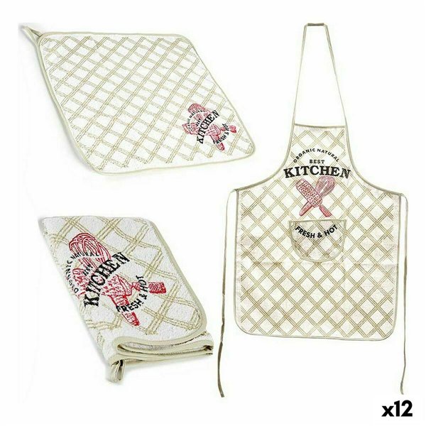 Kitchen Set Kinvara White Polyester 2 Pieces