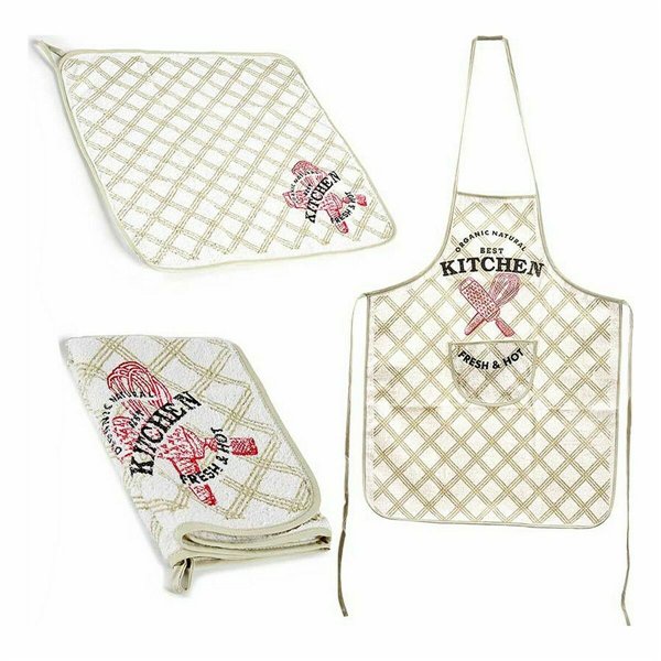 Kitchen Set Kinvara White Polyester 2 Pieces