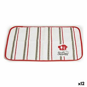 Table Mat Kinvara Bon Appetit White Red 33 x 0,3 x 48 cm (12 Units)