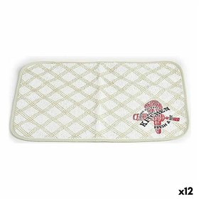 Table Mat Kinvara White Green 33 x 0,3 x 48 cm (12 Units)