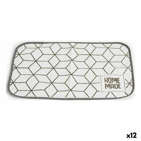 Table Mat Kinvara White Grey 33 x 0,3 x 48 cm (12 Units)