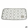 Table Mat Kinvara White Grey 33 x 0,3 x 48 cm (12 Units)