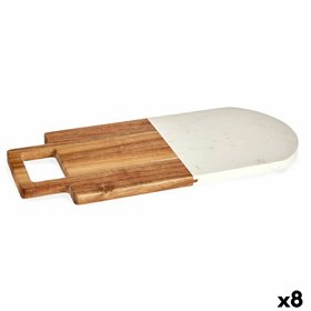Cutting board Kinvara White 18 x 1,5 x 38 cm (8 Units)