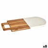 Cutting board Kinvara White 18 x 1,5 x 38 cm (8 Units)