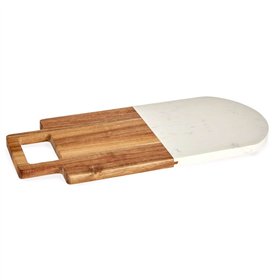 Cutting board Kinvara White 18 x 1,5 x 38 cm (8 Units)
