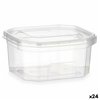 Rectangular Lunchbox with Lid Leknes Transparent polypropylene 370 ml (24 Units)
