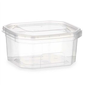 Rectangular Lunchbox with Lid Leknes Transparent polypropylene 370 ml (24 Units)