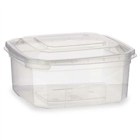 Rectangular Lunchbox with Lid Leknes Transparent polypropylene 500 ml (24 Units)