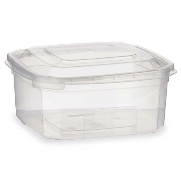 Rectangular Lunchbox with Lid Leknes Transparent polypropylene 500 ml (24 Units)