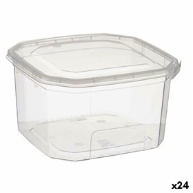 Rectangular Lunchbox with Lid Leknes Transparent polypropylene 750 ml (24 Units)
