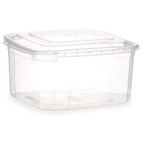 Rectangular Lunchbox with Lid Leknes Transparent polypropylene 1 L (12 Units)
