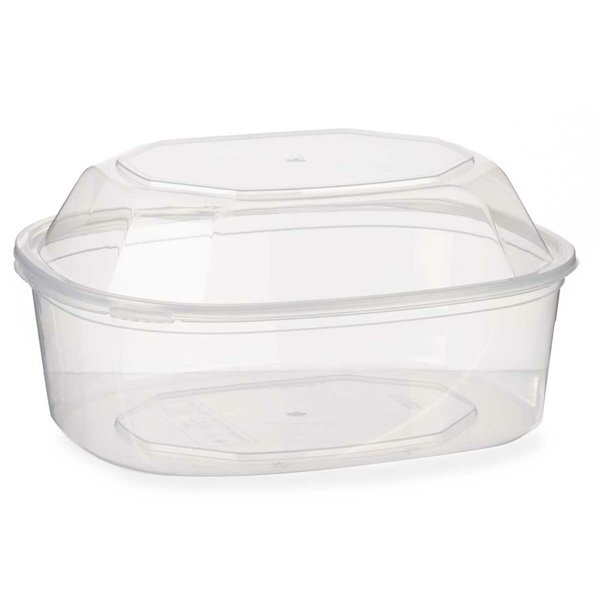 Rectangular Lunchbox with Lid Leknes Transparent polypropylene 1,5 L (8 Units)