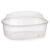 Rectangular Lunchbox with Lid Leknes Transparent polypropylene 1,5 L (8 Units)