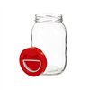 Jar Vivalto Red Transparent 2 L Lid with handle (6 Units)