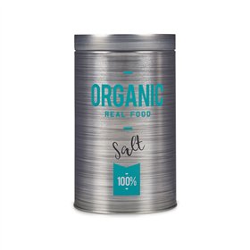Salt cellar Kinvara Organic Grey Tin 10,4 x 18,2 x 10,4 cm Salt (24 Units)
