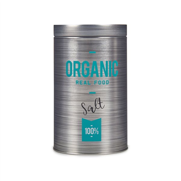 Salt cellar Kinvara Organic Grey Tin 10,4 x 18,2 x 10,4 cm Salt (24 Units)