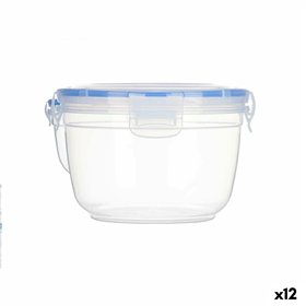 Hermetic Lunch Box Leknes Transparent polypropylene Cylinder 1,2 L (12 Units)