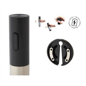 Electric Corkscrew for Wine Bottles Kinvara Steel Plastic 4,6 x 22,8 x 4,6 cm (12 Units)